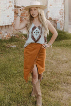 Load image into Gallery viewer, Blown Away Fringe Trim Wrap Skirt
