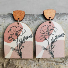 Load image into Gallery viewer, Boho Babe Wooden Drop Earrings
